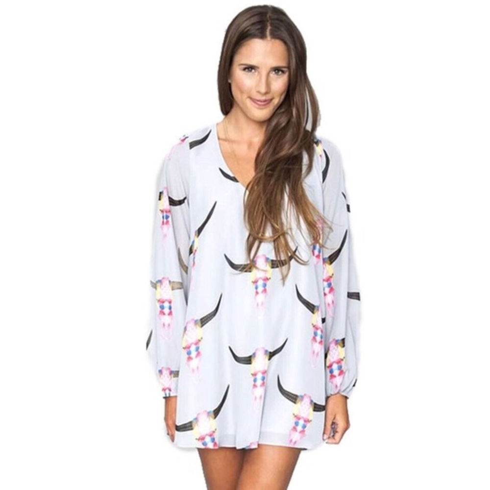 Show Me Your MuMu Bull Head Long Sleeve Dress